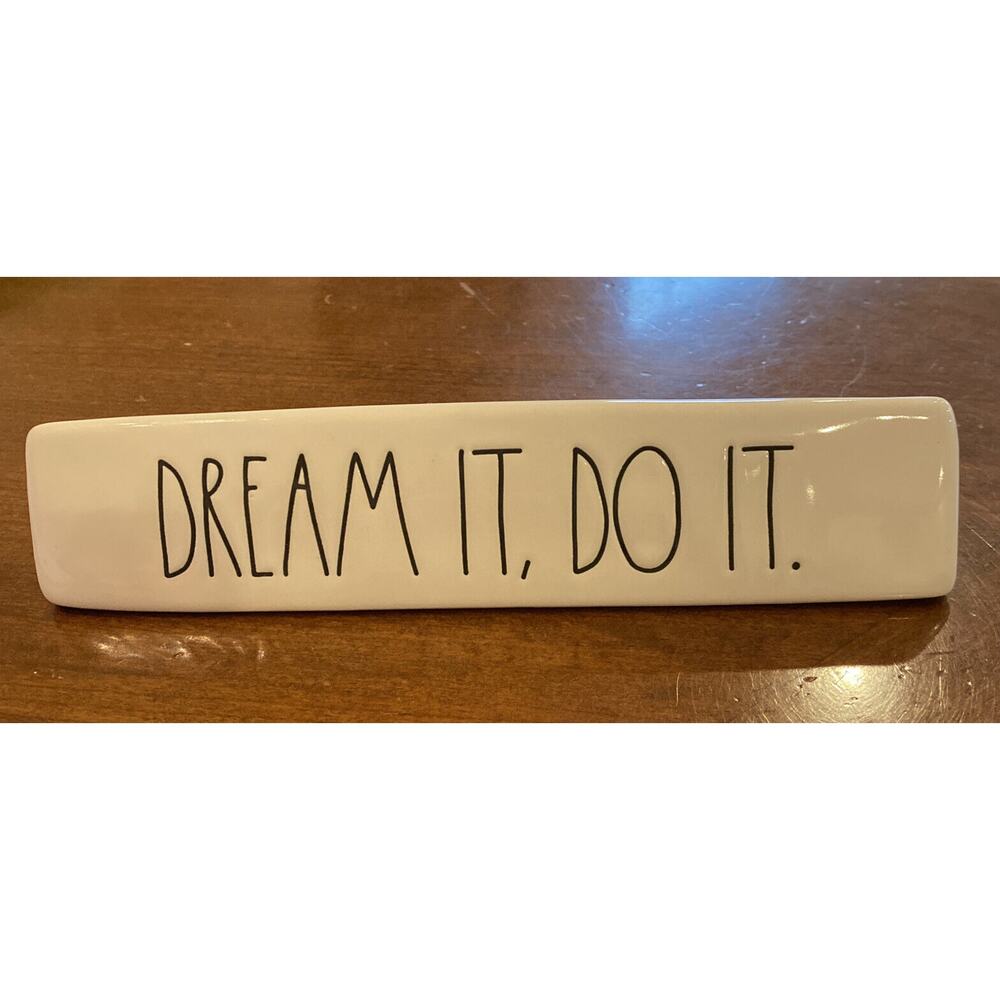 Rae Dunn “Dream It. Do It.” Inspirational Desk Plaque Paperweight By MAGENTA